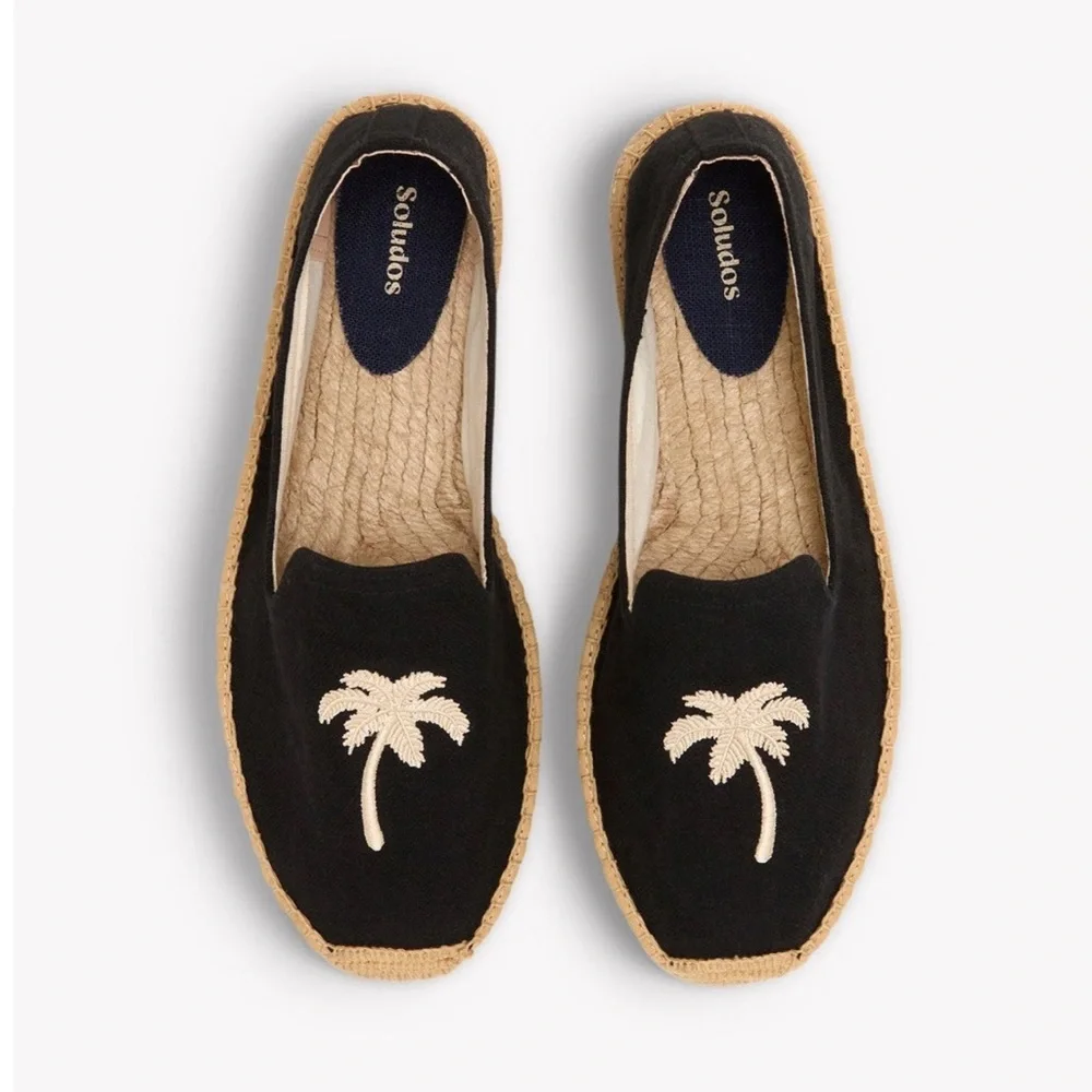 Soludos Black and White Espadrilles